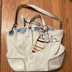 White coach hobo purse